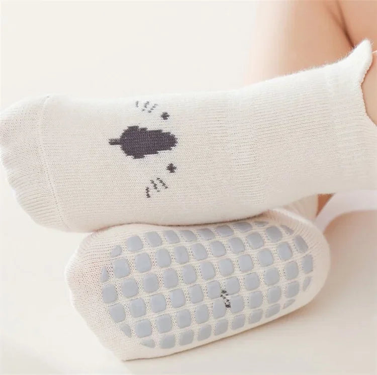 0-5Years Children's Socks For Boys Girls Cotton Casual Kids Boy Girl Floor Socks Cartoon Print Baby Sock Anti Slip Spring Autumn